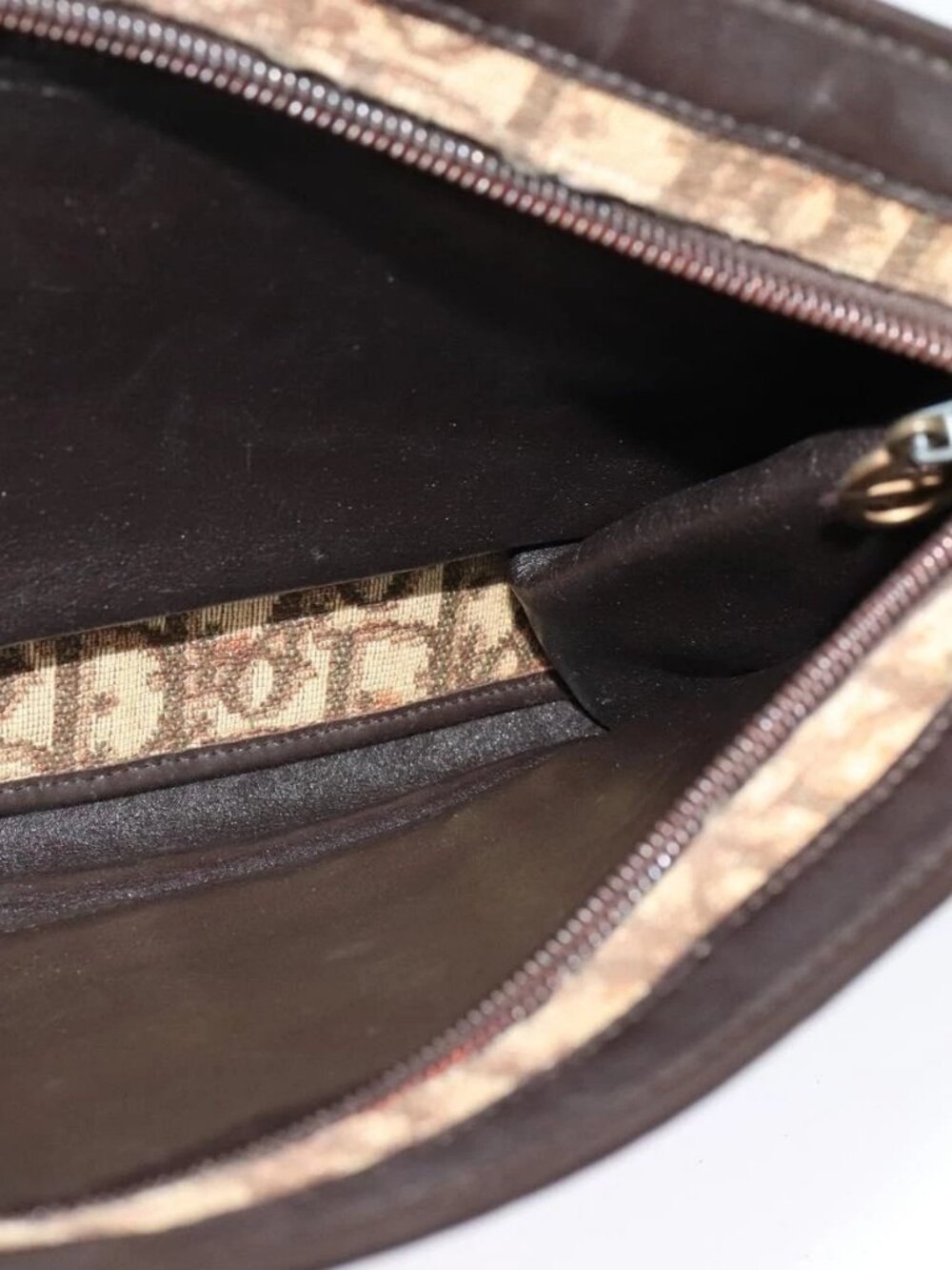Christian Dior Trotter Canvas Shoulder Bag Beige Auth 126128 - Picture 13 of 16